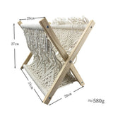 Magazine Rack Boho Storage Holder Standing Basket for Books, Newspapers, Swaddle Blanket, Dorm Essentials, Living Room, Bathroom, Office, Nursery, Home Decor（31*20*27）