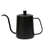 Gooseneck Pour Over Coffee Kettle 12 oz （350ml）Stainless Steel Hand Drip Long Narrow Spout  for Stove Top, black