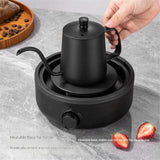 Gooseneck Pour Over Coffee Kettle 12 oz （350ml）Stainless Steel Hand Drip Long Narrow Spout  for Stove Top, black