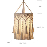Boho Lamp Shade,Boho Hanging Lamp Handmade Lamp Shade Plug in Pendant Light,Bohemian Hanging Lights for Boho Bedroom Decor Living Room (Only lampshade)