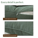 Couch Throw Pillows Covers 18x18 Inch Set of 4,Green Corduroy Decorative Cushion Case,Rustic Fun Living Room Decor （only pillowcases）