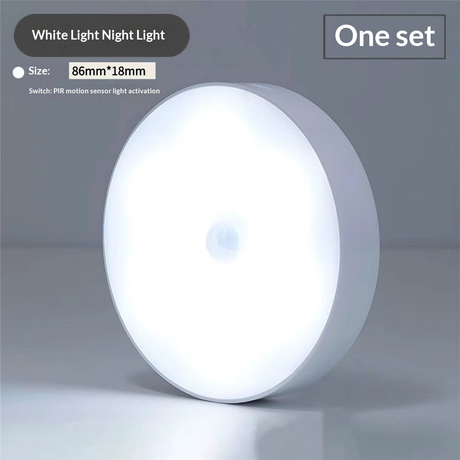 Motion Sensor Light Indoor, LED Night Light Closet Lights, Under Cabinet Battery Powered Ceiling Lights, AA Battery Operated Stick on Wireless Puck Lights for Wall, Step, Stair, Dimmable (5 Pack)