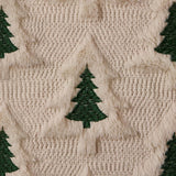 Christmas Pillow Covers 18x18 Set of 2 Beige Double Xmas Tree Pillow Covers Soft Plush Faux Fur Christmas Decorations for Xmas Winter Holiday Home Bedroom Sofa Cushion Cases PT-008C18