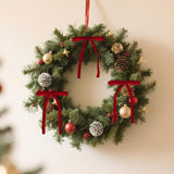 Red Velvet Bows for Christmas Tree, 24 Pcs 5x7 Inch Velvets Ribbon Tree Bows, Velvet Christmas Ornaments for Trees Decorations Wreath Outdoor Indoor