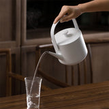 Gooseneck Kettle Mouth Electric Water Kettle Stainless Steel Coffe Hand Punching vision Stainless Steel Kettle Water Boiler  Matte White