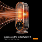 Space Heaters for Indoor Use with Remote, 2s Efficient Heating, Overheat & Tilt Protection, 1200W PTC Ceramic Portable Heater with Display, Timer, Two-Speed, Electric Heater for Bedroom Office,Basic Version