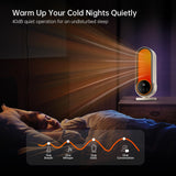 Space Heaters for Indoor Use with Remote, 2s Efficient Heating, Overheat & Tilt Protection, 1200W PTC Ceramic Portable Heater with Display, Timer, Two-Speed, Electric Heater for Bedroom Office,Basic Version