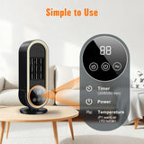 Space Heaters for Indoor Use with Remote, 2s Efficient Heating, Overheat & Tilt Protection, 1200W PTC Ceramic Portable Heater with Display, Timer, Two-Speed, Electric Heater for Bedroom Office,Basic Version
