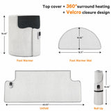 Under Desk Heater, 150W Quiet Foot Warmers for Feet with Detachable Foot Heating Pad