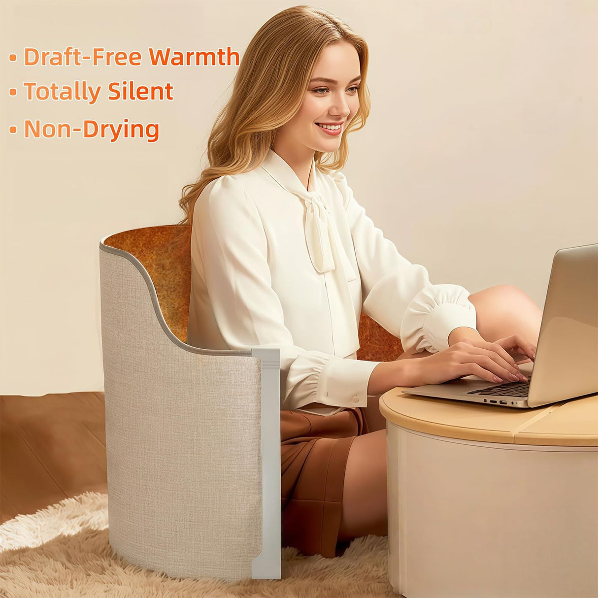 Under Desk Heater, 150W Quiet Foot Warmers for Feet with Detachable Foot Heating Pad