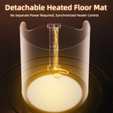 Under Desk Heater, 150W Quiet Foot Warmers for Feet with Detachable Foot Heating Pad