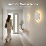 Magnetic Round Wall Lamp 20cm Black, 10W Rechargeable LED Wall Sconce with Touch Control, 3-Color Light, Battery Powered Modern Disc Wall Light for Bedroom Hallway Living Room