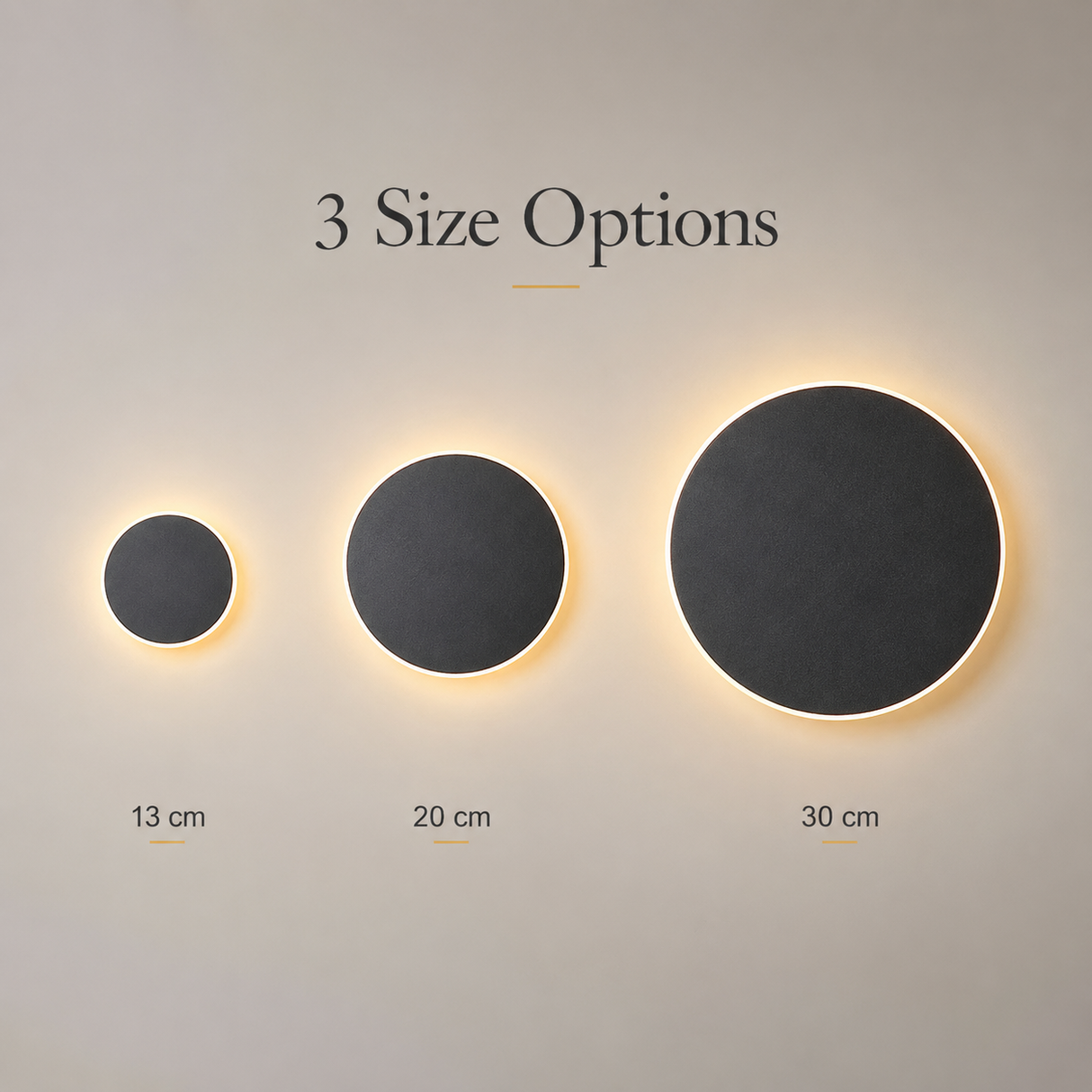 Magnetic Round Wall Lamp 20cm White, 10W Rechargeable LED Wall Sconce with Motion Sensor, 3-Color Light, Battery Powered Modern Disc Wall Light for Hallway Entryway Bedroom