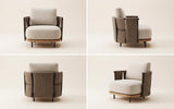 Woven Armrest Single Outdoor Sofa