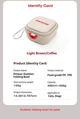 Foldable Outdoor Pet Bowl Light Brown