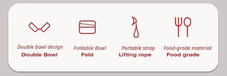 Foldable Outdoor Pet Bowl Light Brown