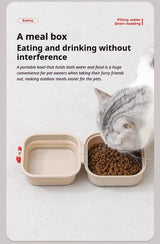 Foldable Outdoor Pet Bowl Light Brown