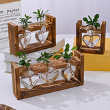 HydroponicWoodenFramewithSnap-On-Heart-ShapedTripleBottle