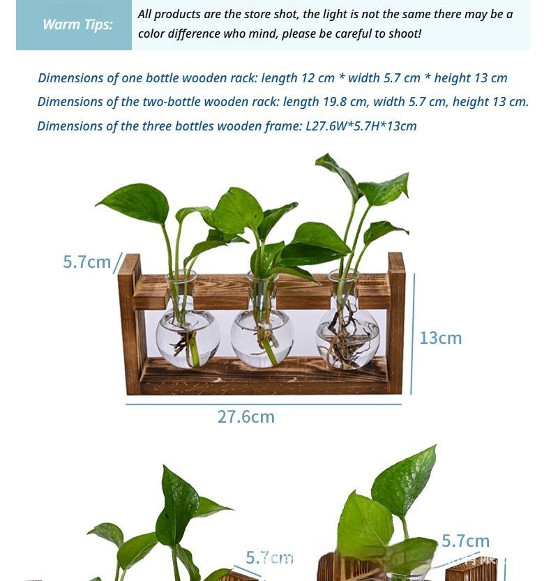 HydroponicWoodenFramewithSnap-On-SphericalDoubleBottle