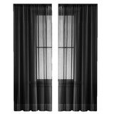 2 Pack Semi Blackout Sheer Curtains Dark Purple