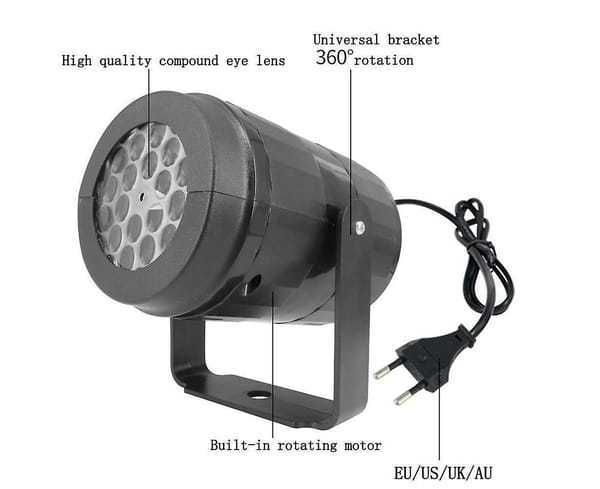 Decorative Snowflake Projector Light, Seasonal Ambient Night Lamp, Versatile Lighting For Christmas Celebration & Halloween Decoration