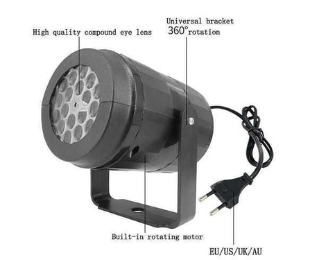 Decorative Snowflake Projector Light, Seasonal Ambient Night Lamp, Versatile Lighting For Christmas Celebration & Halloween Decoration
