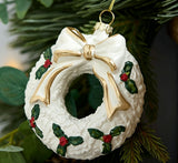 White & Gold 6 Pieces Assorted Hanging Ornament Set, Mixed Designs For Christmas & Halloween Scene Decoration