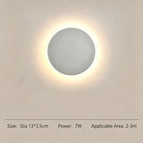 13CM White Regular Eclipse LED Wall Light Stepless Dimming