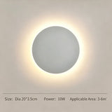20CM White Touch Eclipse LED Wall Light Stepless Dimming