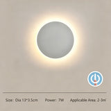 13CM White Touch Eclipse LED Wall Light Stepless Dimming