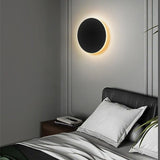 30CM Black Touch Eclipse LED Wall Light Stepless Dimming
