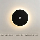 20CM Black Sensor Eclipse LED Wall Light Stepless Dimming
