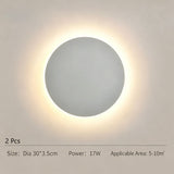 30CM White Touch Eclipse Wall Light 2Pcs Stepless Dimming