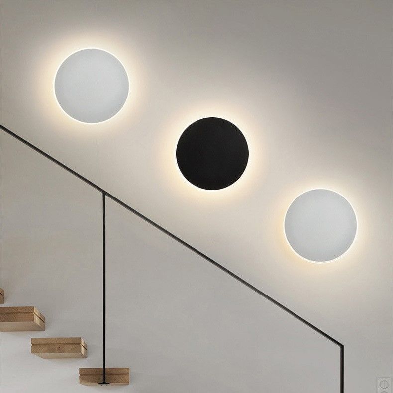 30CM Black Touch Eclipse Wall Light 2Pcs Stepless Dimming