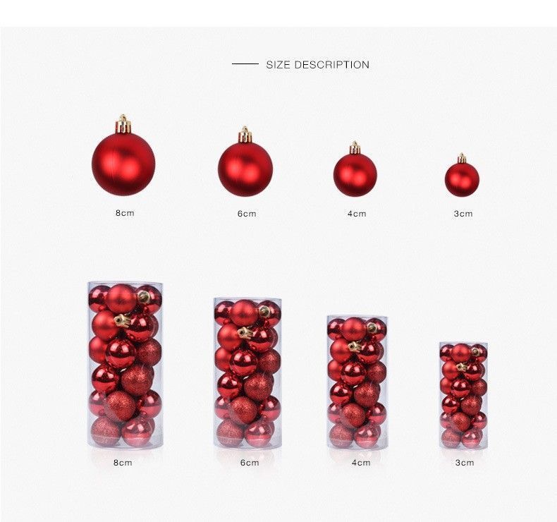 24 Pieces Electroplated Plastic Christmas Tree Pendants, Fruit Green 3cm Colorful Balls for Christmas Display and Halloween Tabletop Ornament
