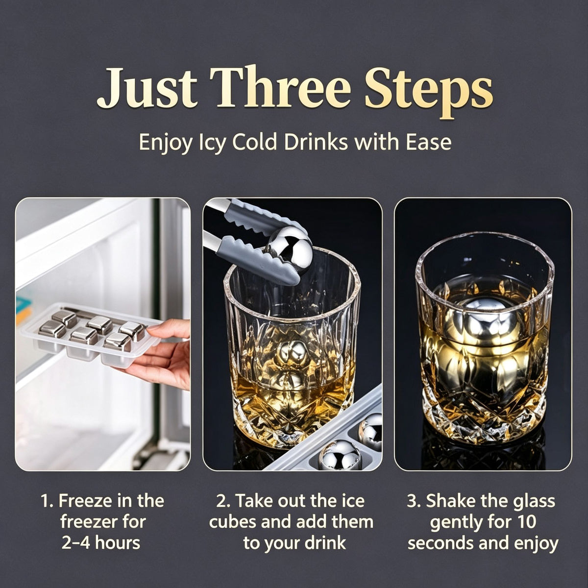 Reusable Chilling Ice Stone Gift Set | Holiday Wine Accessory | Original Color 8‑Pack With Silicone Tongs,EVA Tray,Gift Box & Velvet Pouch