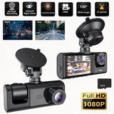 2‑Inch Screen HD Car Dash Cam Dual Front & Interior Lens With 32G Memory Card Night Vision Parking Monitor Mobile Recording, Practical Holiday Gift For Car Owners Halloween Christmas Car Gadget