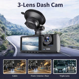 2‑Inch Screen HD Car Dash Cam Dual Front & Interior Lens With 32G Memory Card Night Vision Parking Monitor Mobile Recording, Practical Holiday Gift For Car Owners Halloween Christmas Car Gadget