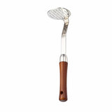6cm Perforated Head Potato Masher 24cm 94g 304 Stainless Steel Wooden Grip Baby Food Mash Spoon Kitchen 1pc