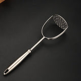 304 Steel Gourd Masher One-Piece 32cm 180g Perforated 8cm Head Hanging Hole Smooth Puree & Pumpkin Prep Halloween Kitchen 1pc