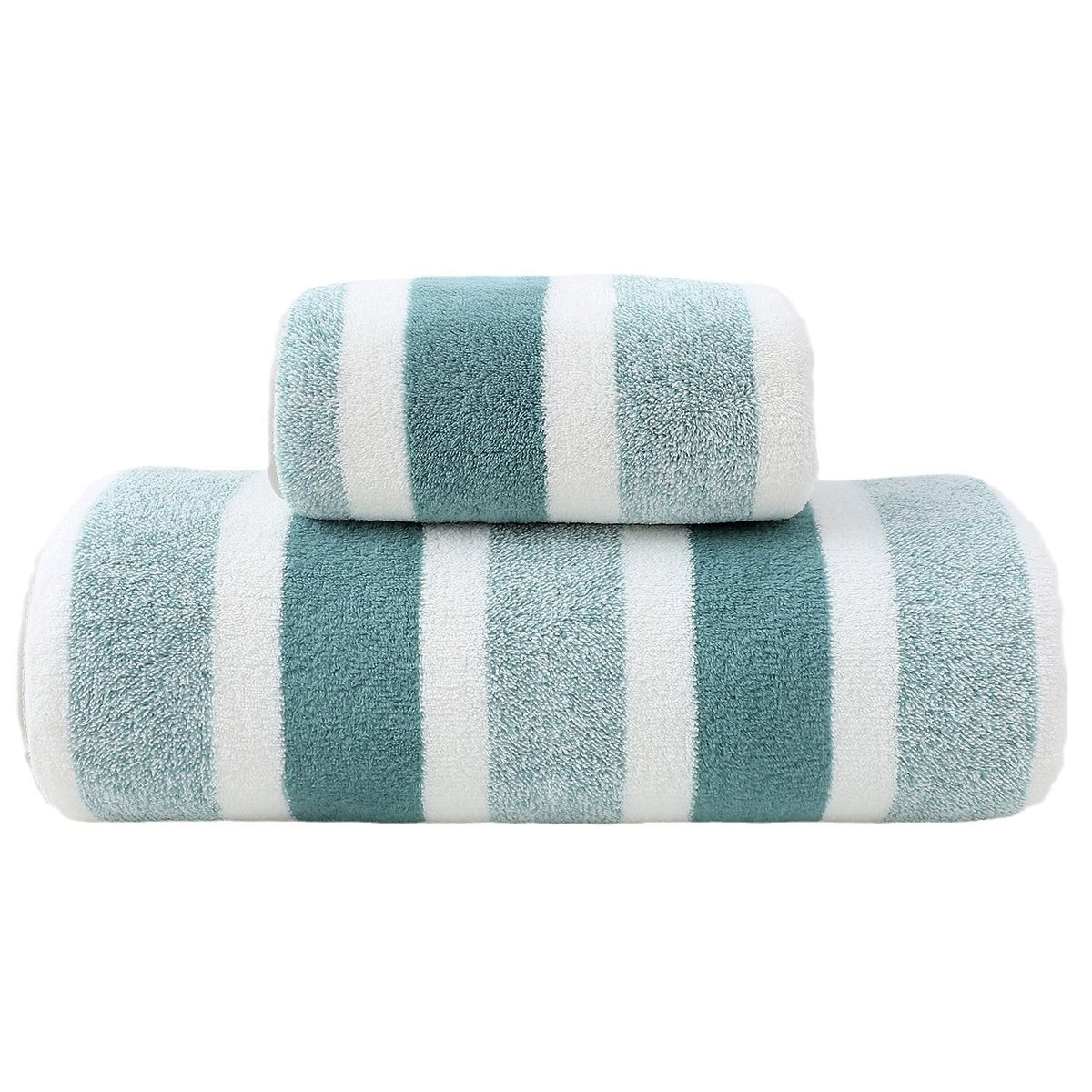 Camel Star Print & Wide Stripe 8pc Towel Collection Soft Plush Bath Towel Hand Towel Washcloth Spa Shower Guest Set