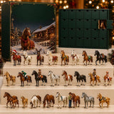 Christmas Horse Advent Calendar 24 Days of Horse Friends Countdown Blind Box Holiday Gift Set