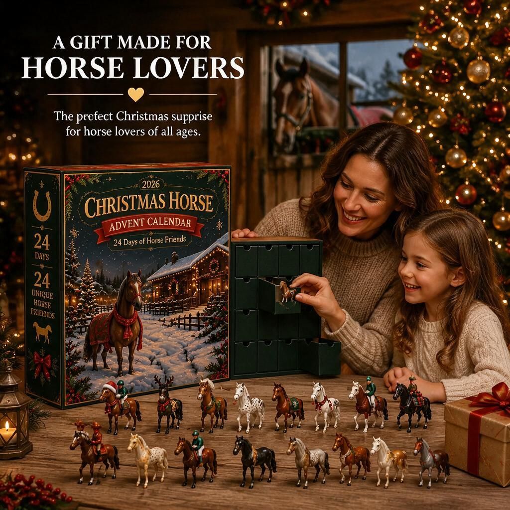 Christmas Horse Advent Calendar 24 Days of Horse Friends Countdown Blind Box Holiday Gift Set
