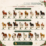 Christmas Horse Advent Calendar 24 Days of Horse Friends Countdown Blind Box Holiday Gift Set