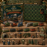 Clock Tower Night Depot Blind Box Rail Village Figure Kit 24 Window Reveals 26x18x3cm Acrylic 3mm Build Xmas Scene Gift