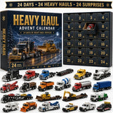 Oversize Load Hauler Model Set Heavy Transport Truck Blind Box 24-Day Countdown 26x18x3cm 3mm Acrylic Accessories Christmas Gift