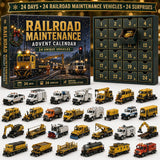Railroad Maintenance 24 Unique Service Vehicles Behind Numbered Doors 26x18x3cm 3mm Acrylic Track Repair Fleet Xmas Countdown Kit