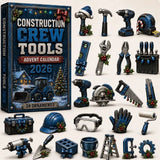 Handyman Workshop Countdown Box 24 Miniature Tool Charms Hammer Wrench Drill Saw Ornaments 26x18x3cm 3mm Acrylic Board Xmas Gift