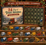 American Highway Big Rig Truck 24 Day Surprise Reveal Case 3mm Acrylic Inserts 26x18x3cm Long Haul Semi Models Countdown Gift