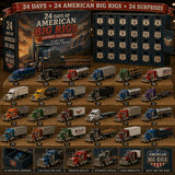 Haul-Fleet Reveal Cabinet 24 Heavy Road Trucks Semi Trailer Models 26x18x3cm 3mm Acrylic Slots Countdown Keepsake